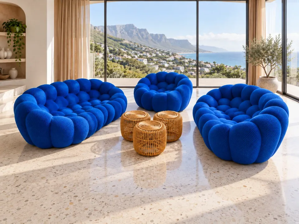 Bubble Luxe Sofa Set in a home setting