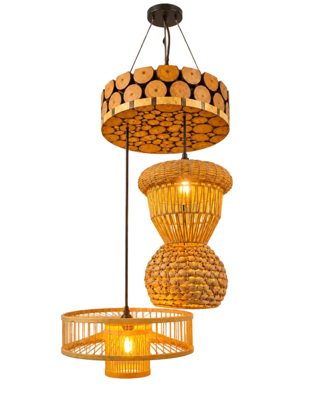 Wood Slice Chandelier
